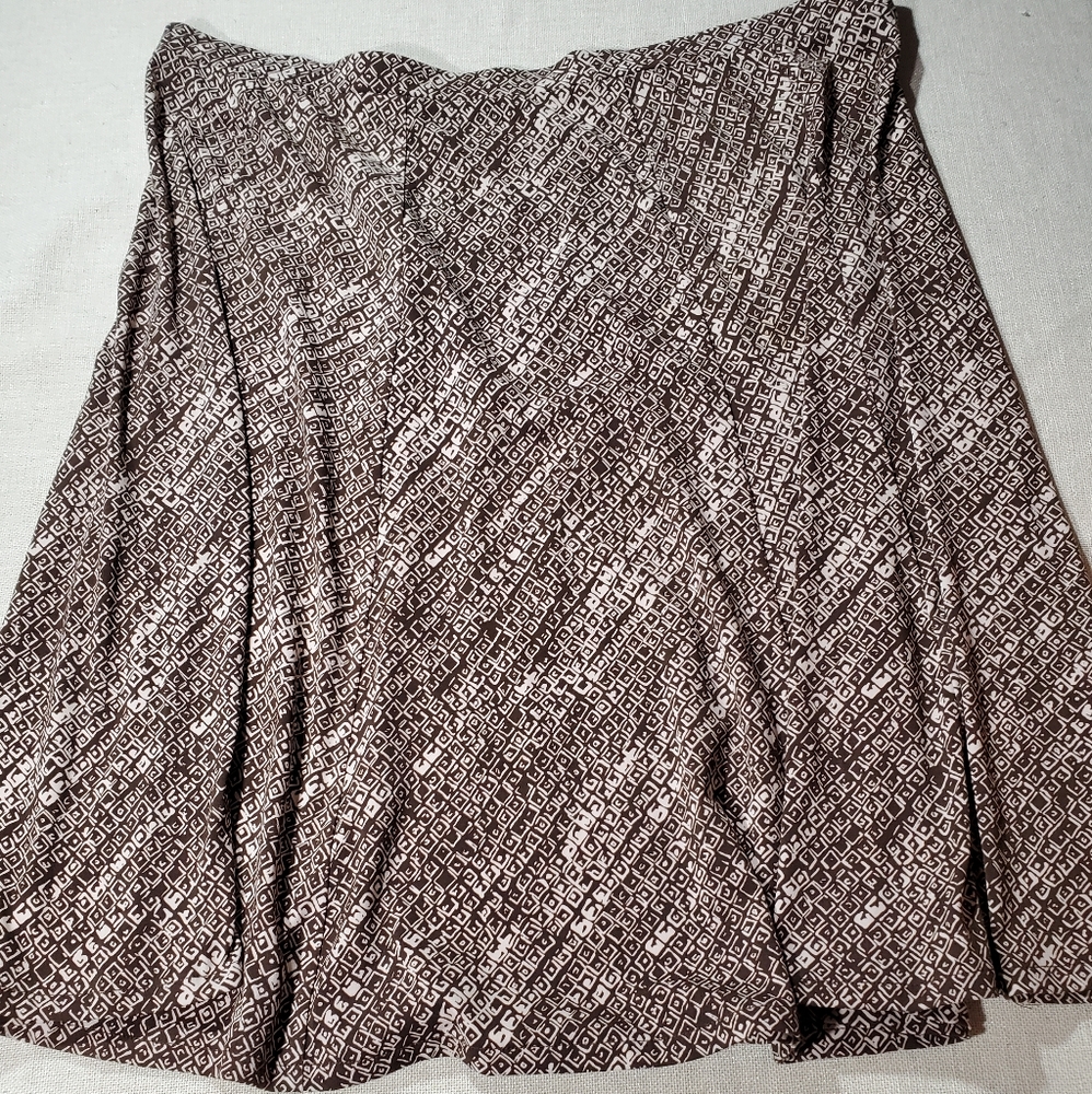 Liz&co. women's skirt size XL multicolor brown
